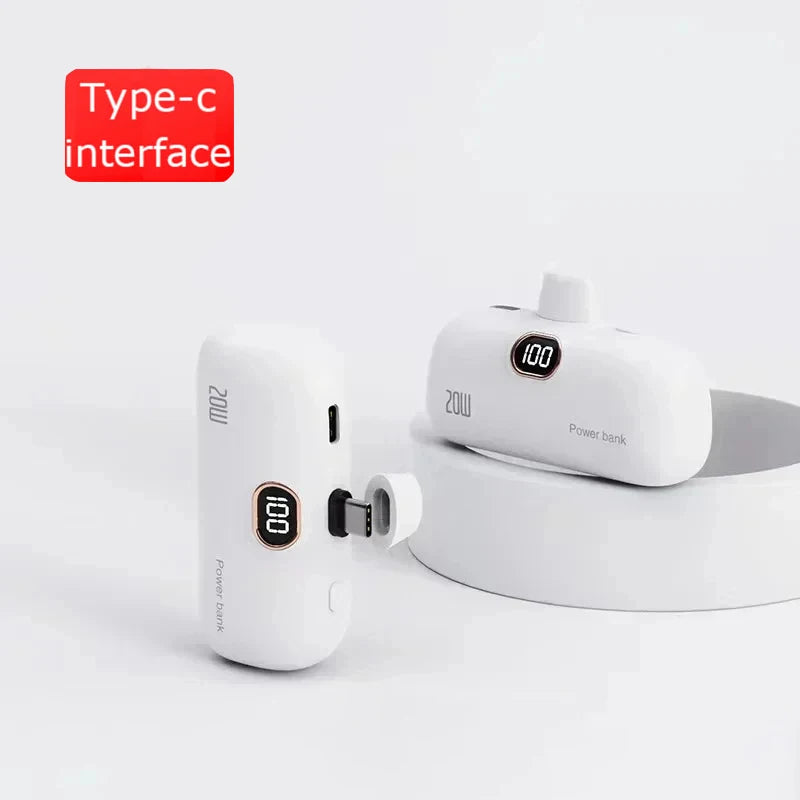 Capsule Mini Wireless Power Bank 30000mAh