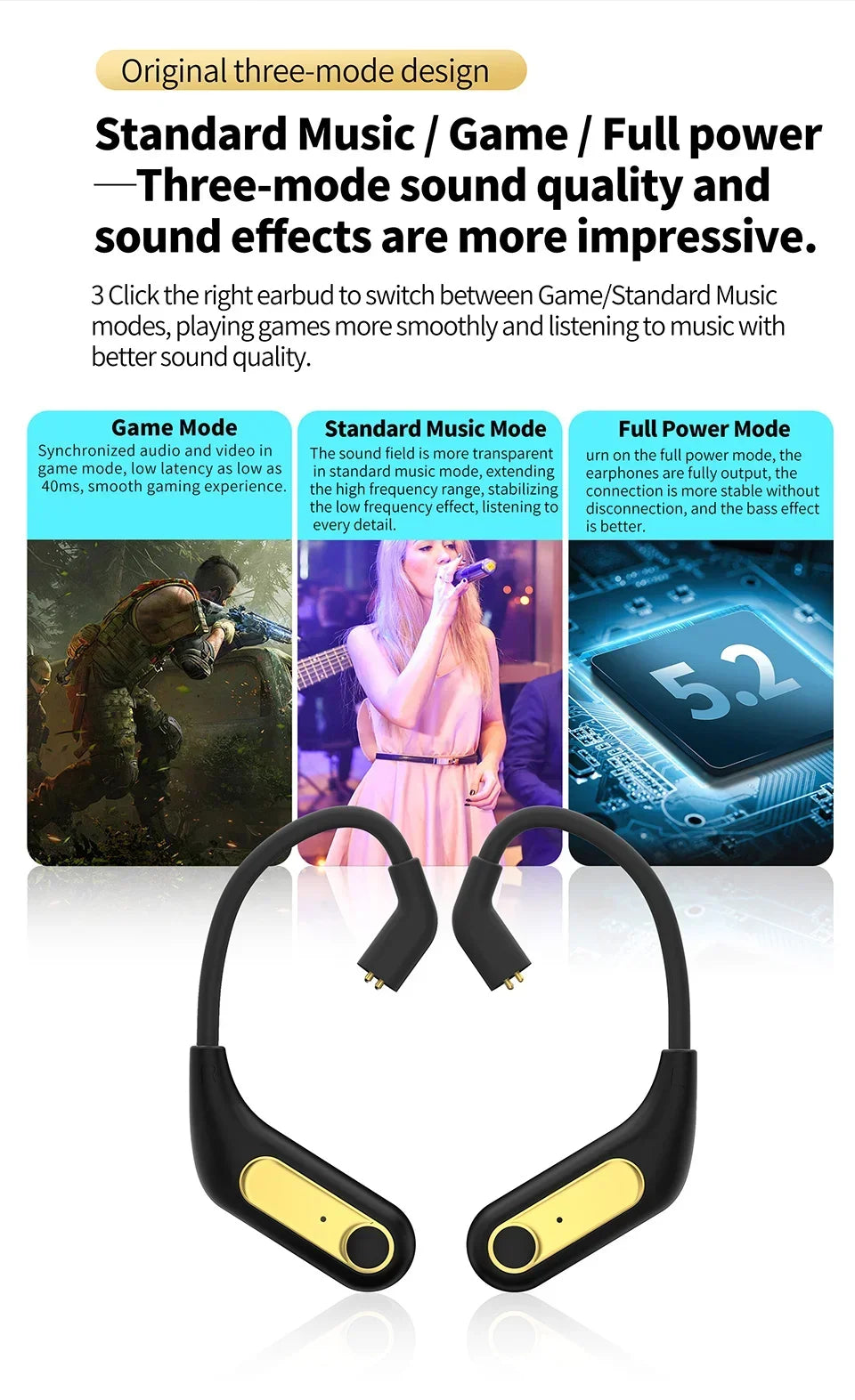 Wireless Ear Hook Headphones