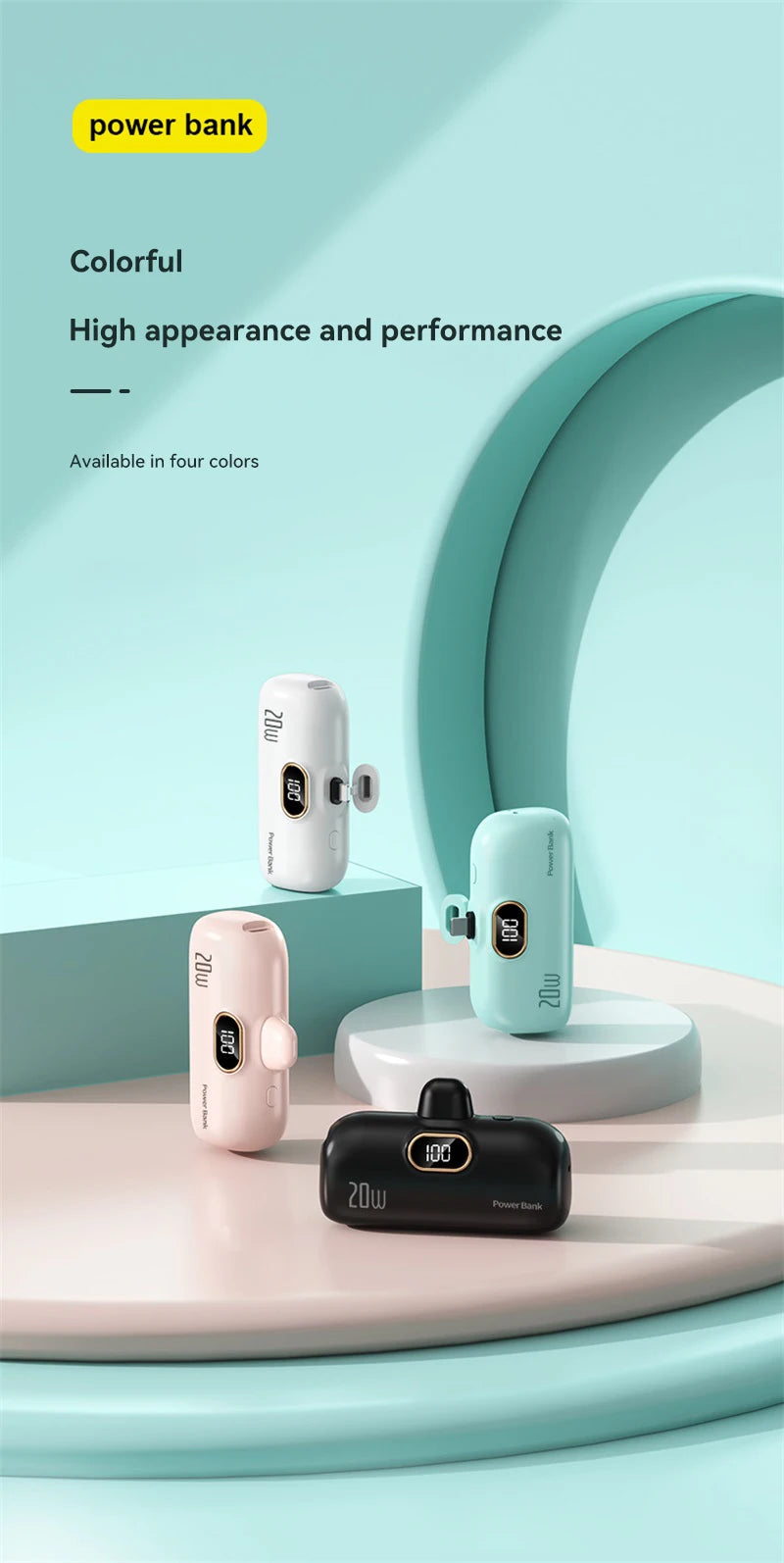 Capsule Mini Wireless Power Bank 30000mAh