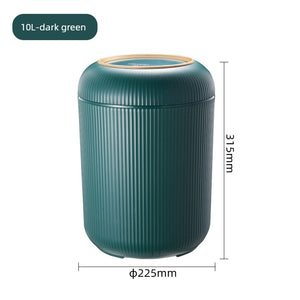 Barrel-Shaped Touch Trash Can 10L