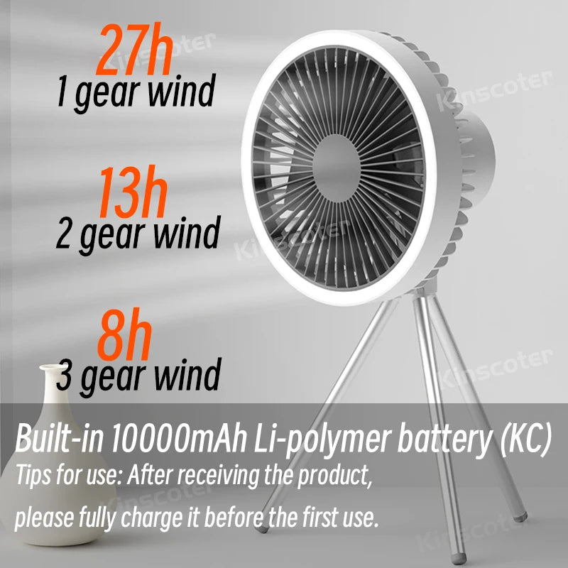 Portable Rechargeable Camping Fan