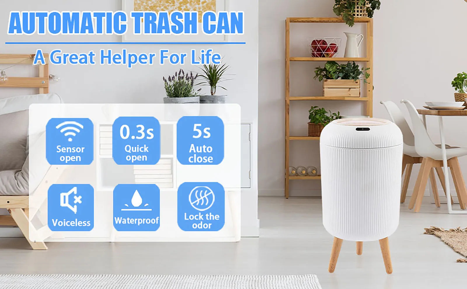 Smart Motion Sensor Trash Can