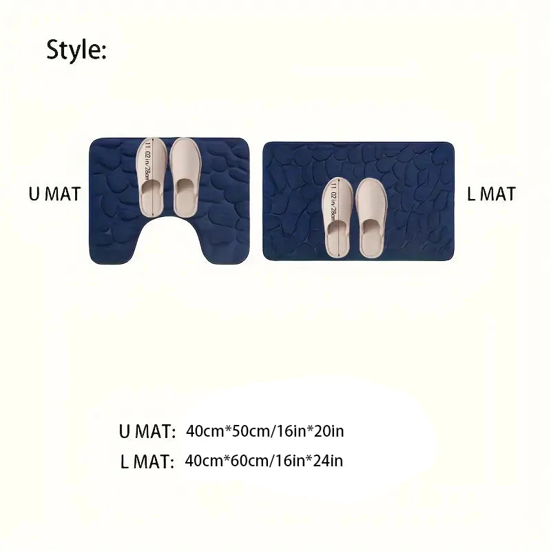 2PC Non-Slip Toilet Mats