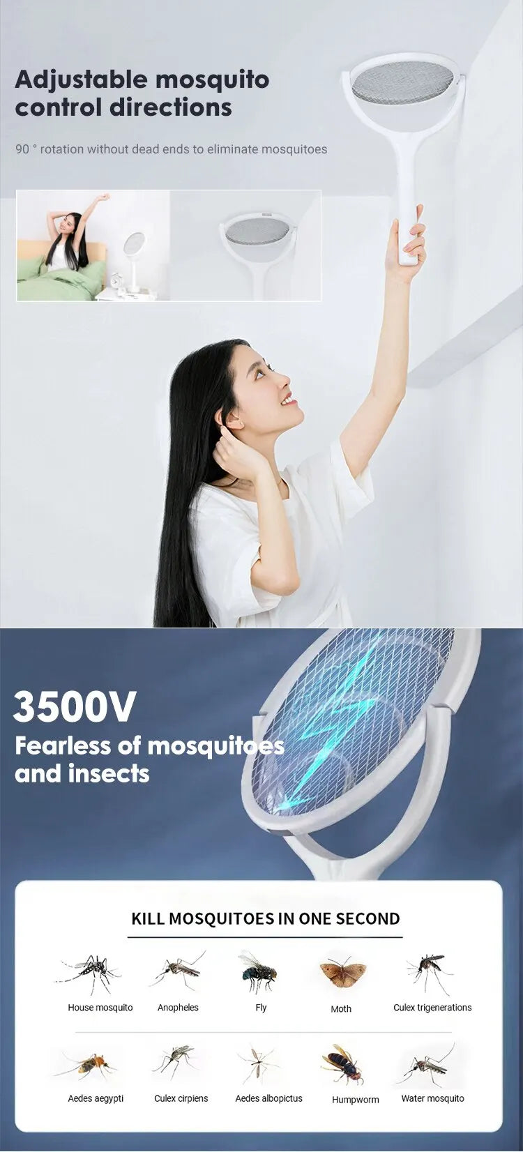 5-in-1 Electric Mosquito Swatter