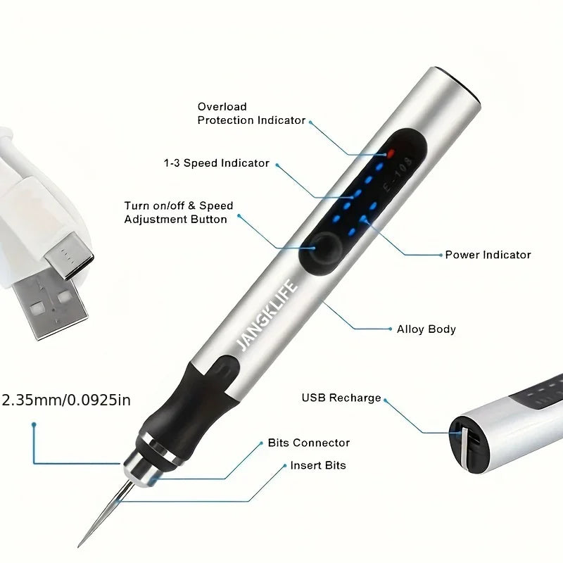 JANGKLIFE E108 Cordless Mini Rotary Tool Kit