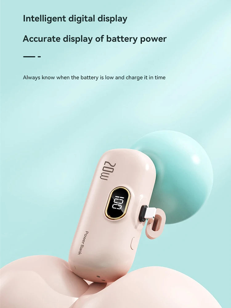 Capsule Mini Wireless Power Bank 30000mAh