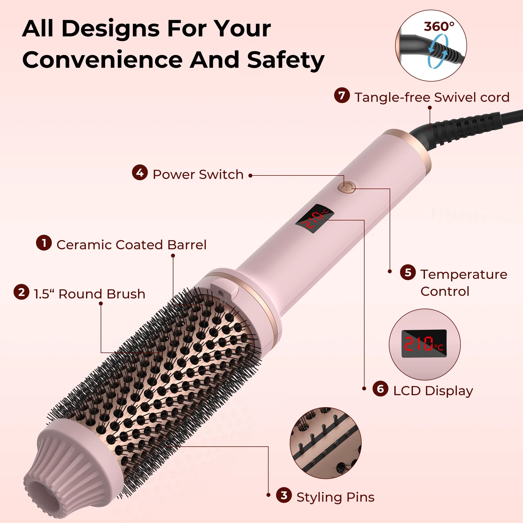 Electric Heated Curling Brush