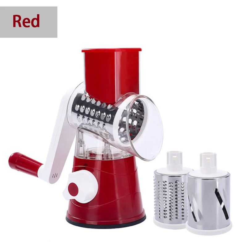 Multicolor Hand-Cranked Drum Vegetable Slicer