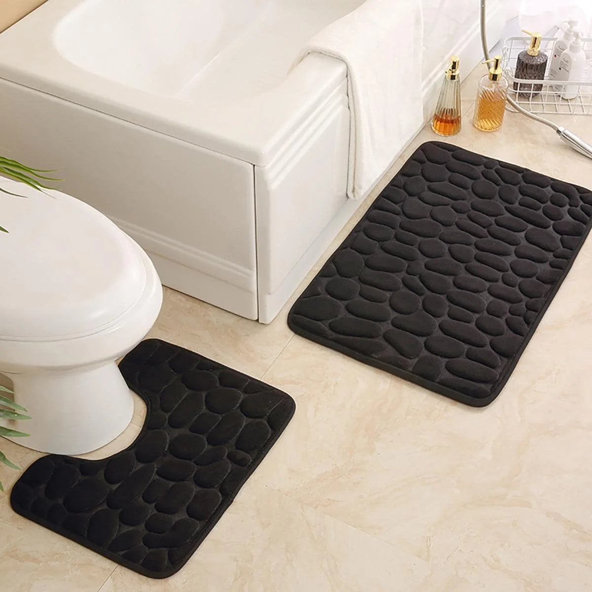 2PC Non-Slip Toilet Mats