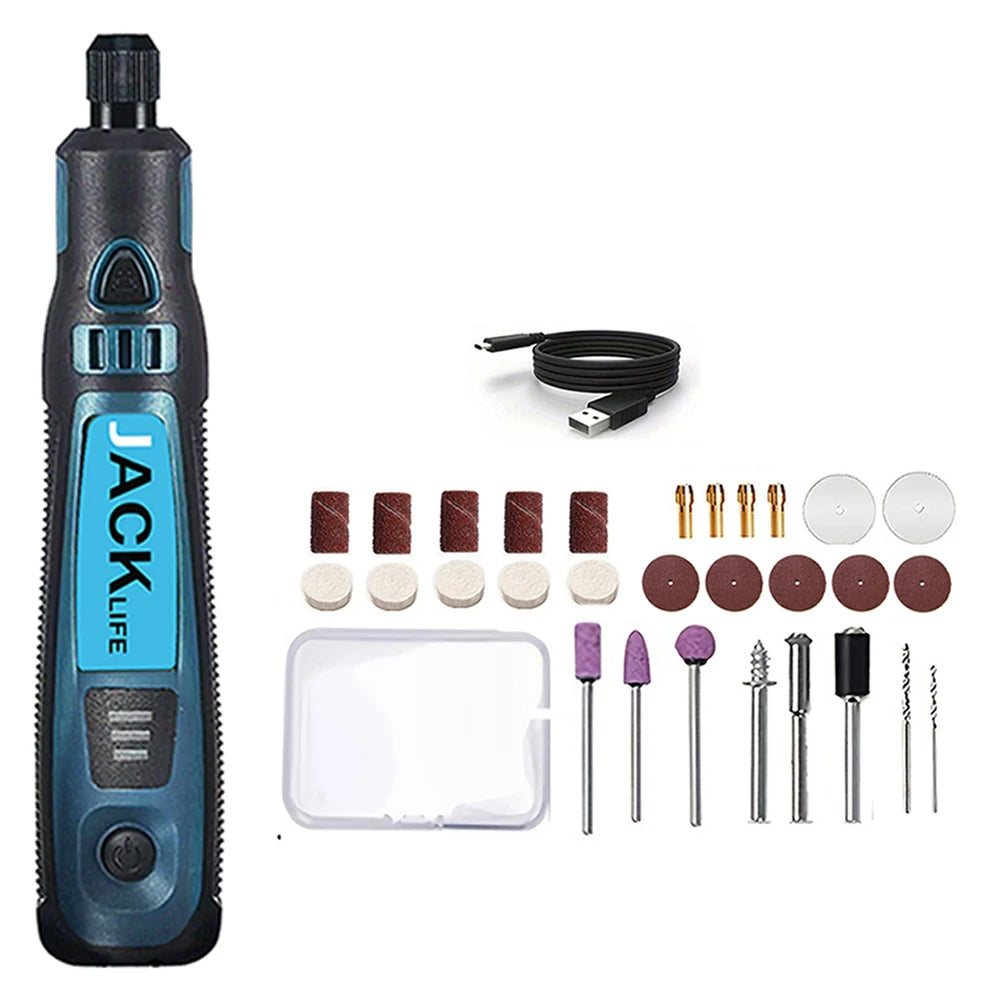 JANGKLIFE USB Cordless Rotary Tool Kit