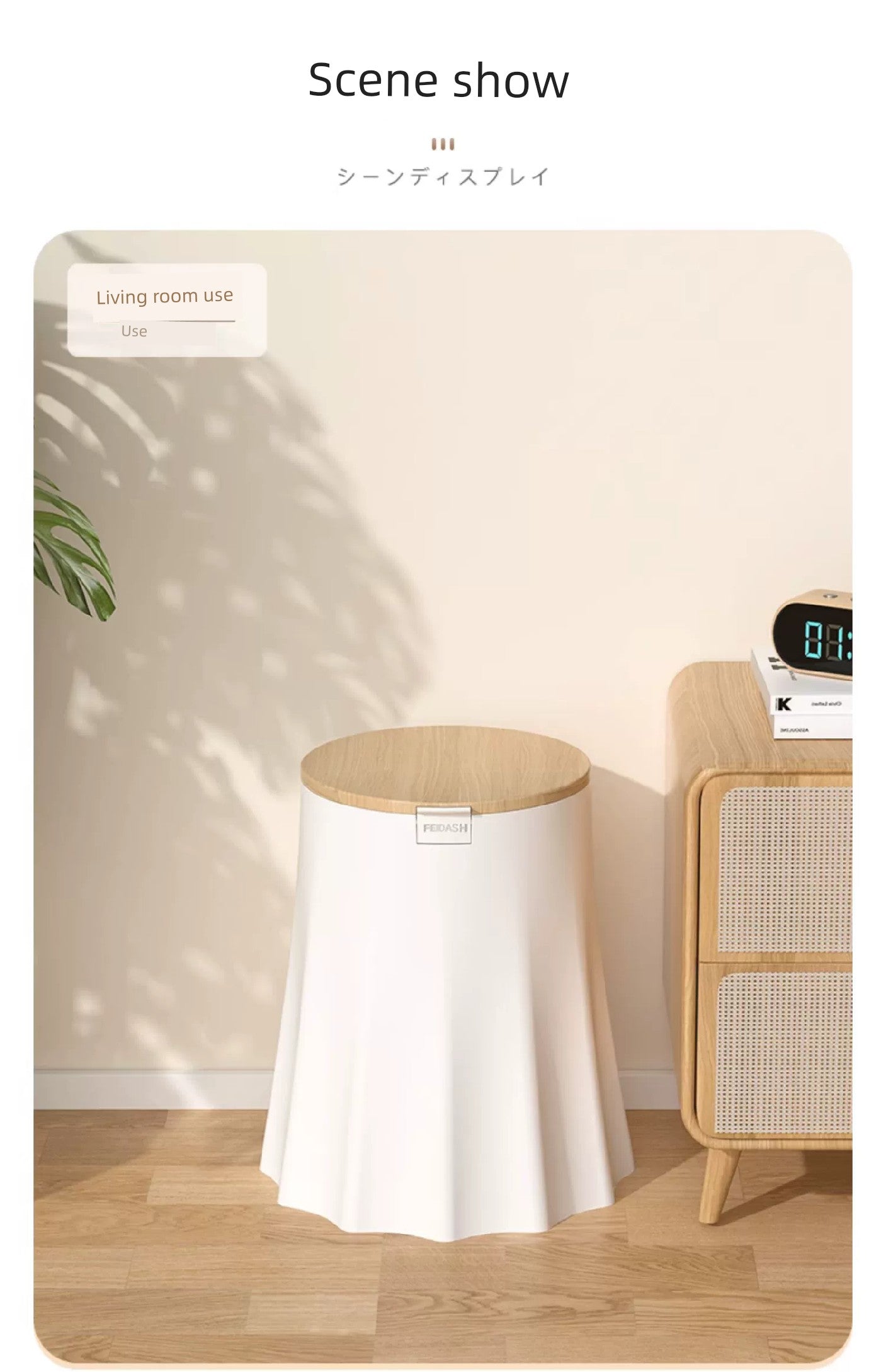 SUNEE 10L Pet-Proof Flip Trash Can