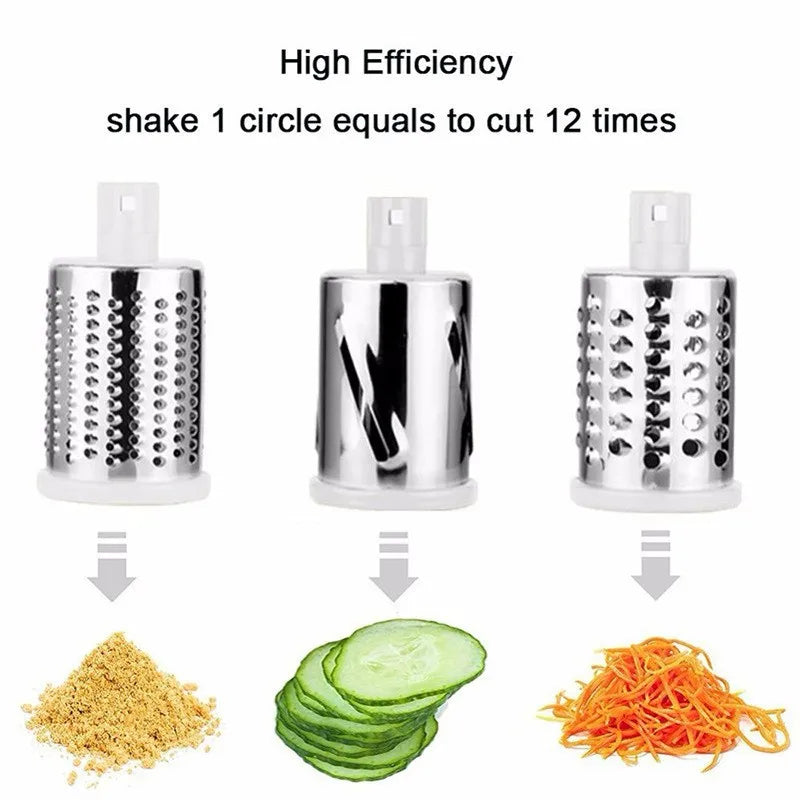 Multicolor Hand-Cranked Drum Vegetable Slicer