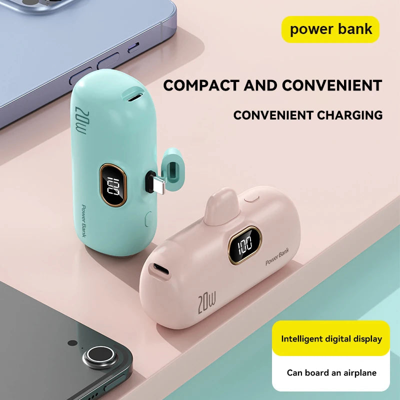 Capsule Mini Wireless Power Bank 30000mAh