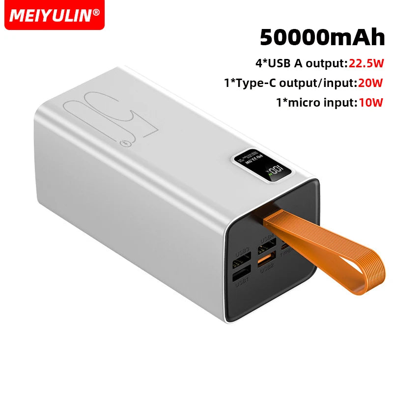 MEIYULIN 50000mAh High-Capacity Power Bank