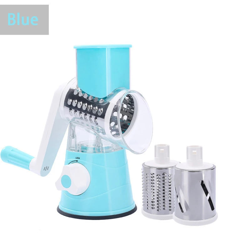 Multicolor Hand-Cranked Drum Vegetable Slicer