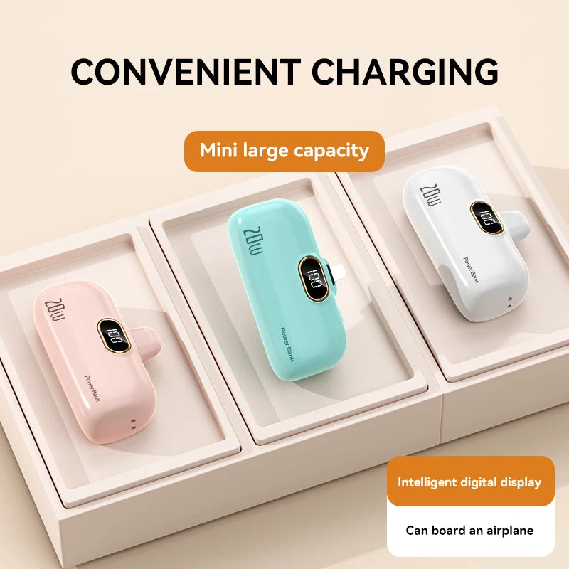 Capsule Mini Wireless Power Bank 30000mAh