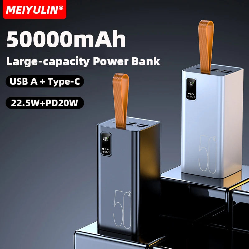 MEIYULIN 50000mAh High-Capacity Power Bank