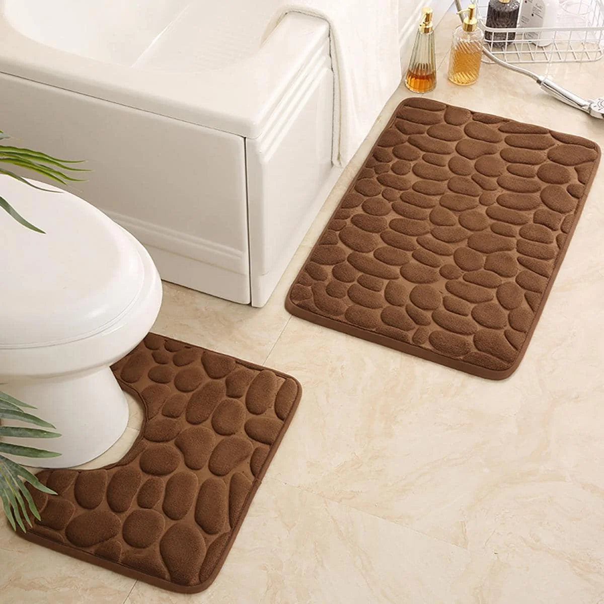 2PC Non-Slip Toilet Mats